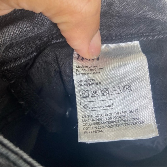 H&M Black Wash Skinny Ankle Jeans 30 High Waist - Picture 5 of 7